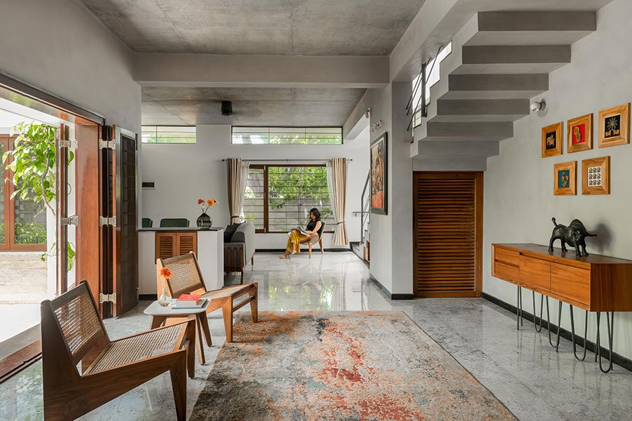 The Weathered House Design - living room space