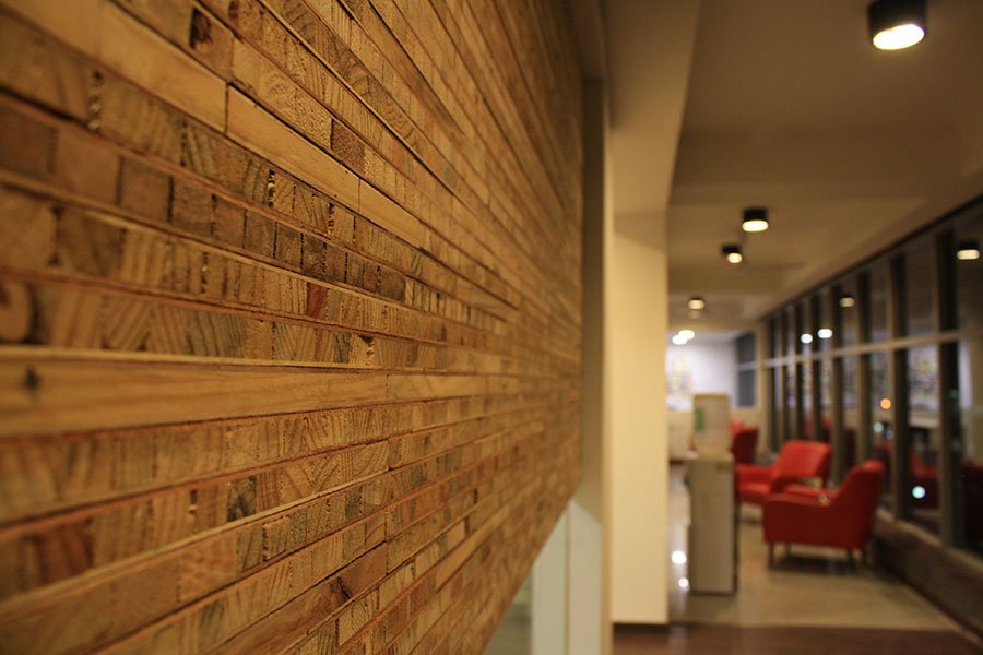 Wall textures and panelling Office interior design