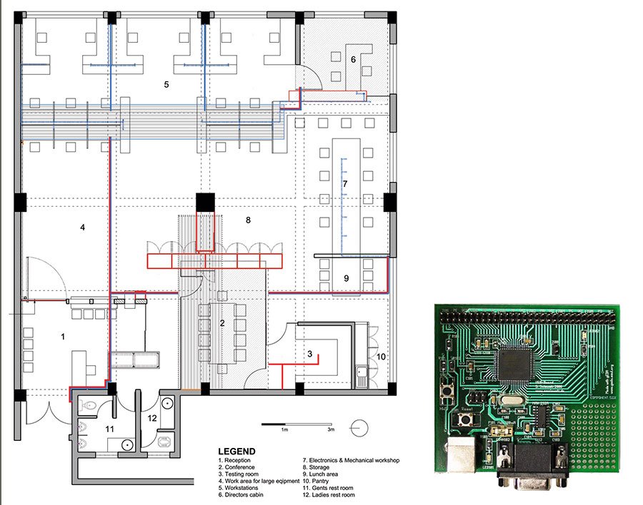 The PCB inspired floor plan Ananya Technologies