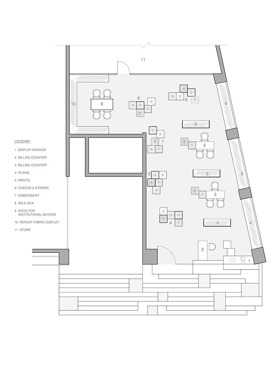 Retail Space layout - B Silks Retail Outlet design