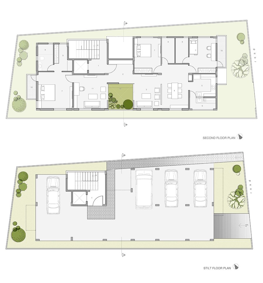 stilt floor and second floor layout Hope Farm Apartments 