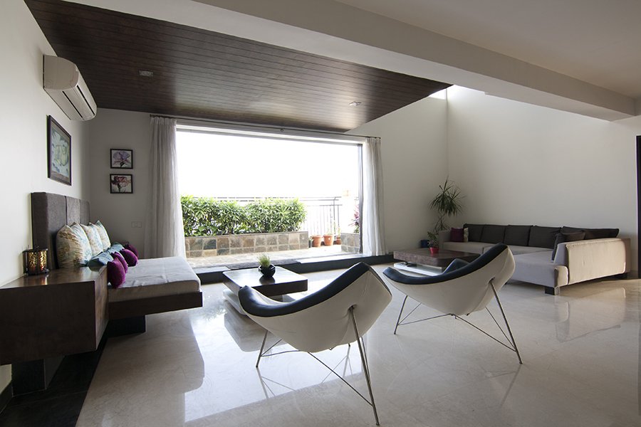 Living area perspective - penthouse design