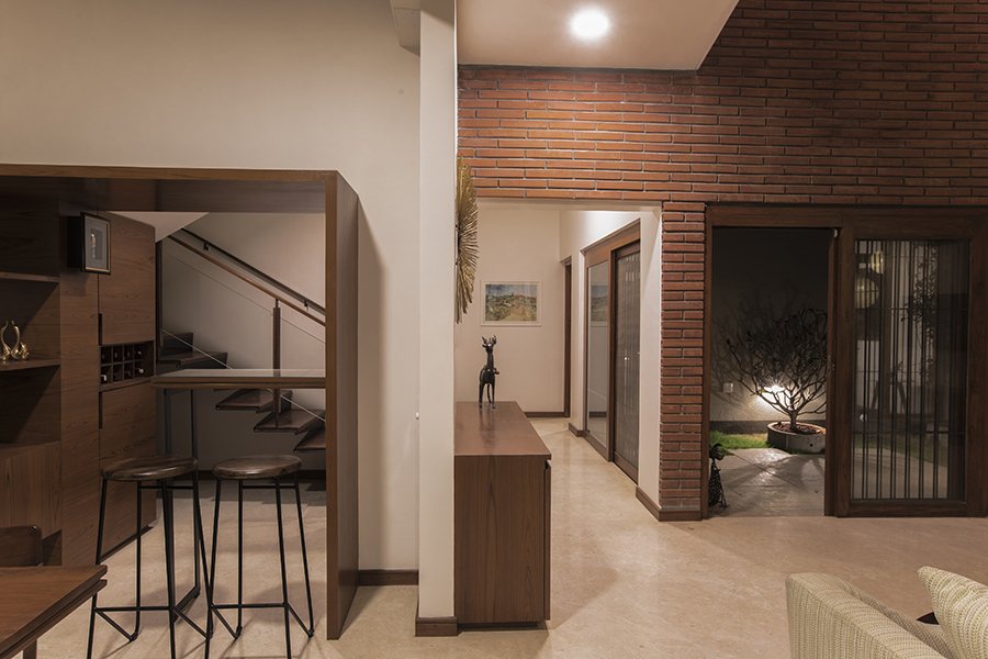 perspective view pitched house design